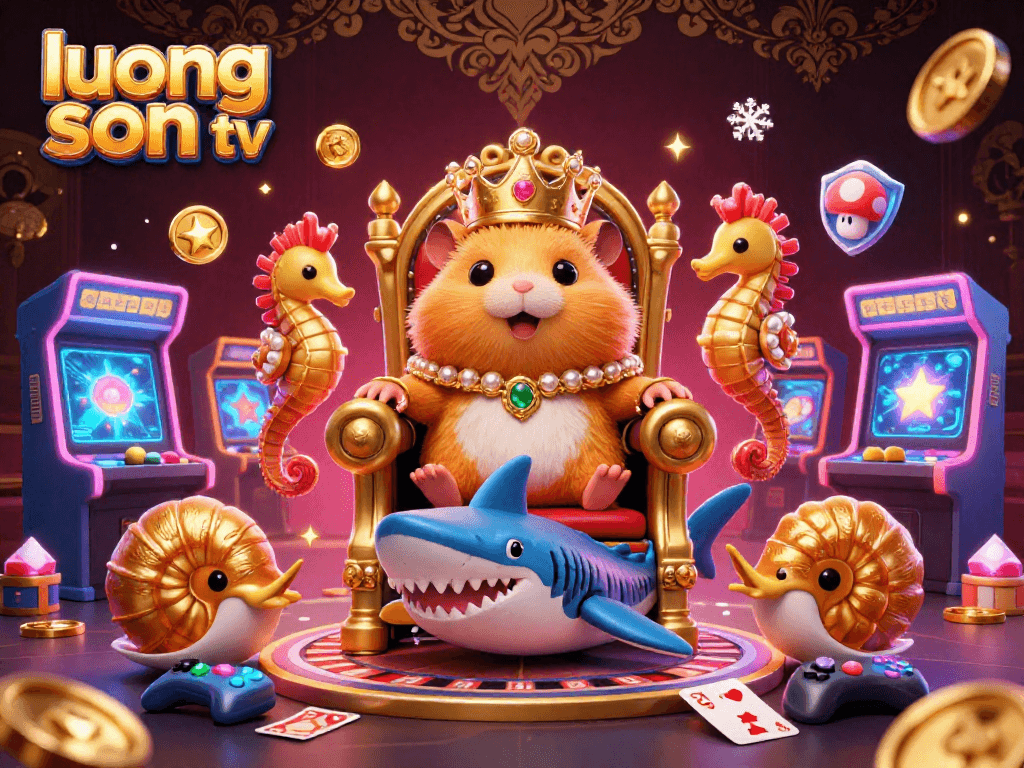 Experience engaging gameplay with luong son tv in a vibrant 3D casino scene featuring a hamster king.