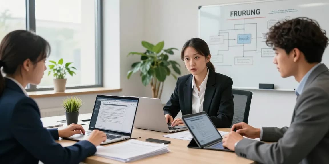 Team discussing document fraud detection solutions in a modern office