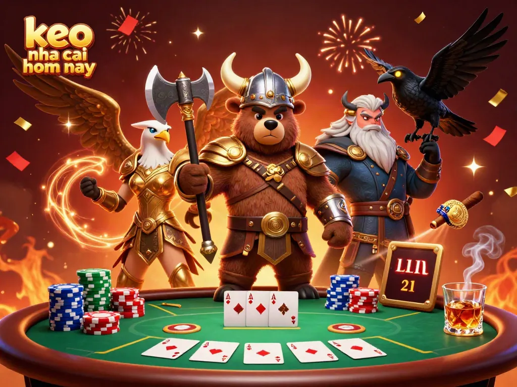 Raise your odds with keo nha cai hom nay, featuring a vibrant casino scene with dynamic poker elements.