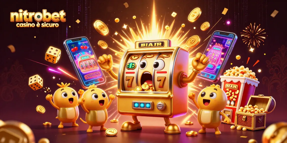 Giocando su nitrobet casino è sicuro: una slot machine d'oro vince jackpot con vagonate di monete.