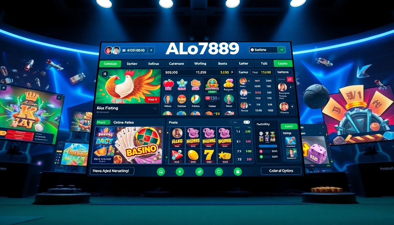 ALo789 online betting interface showcasing casino and sports betting.