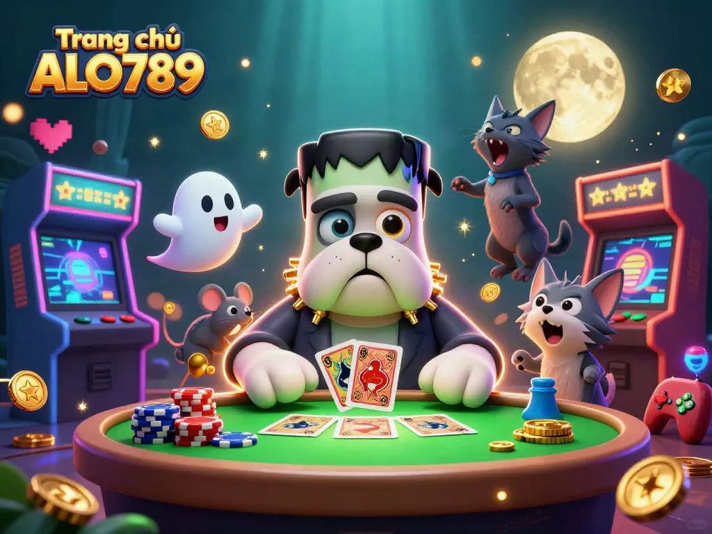 Play exciting games at Trang chủ ALO789 with action-packed characters and vibrant casino elements.