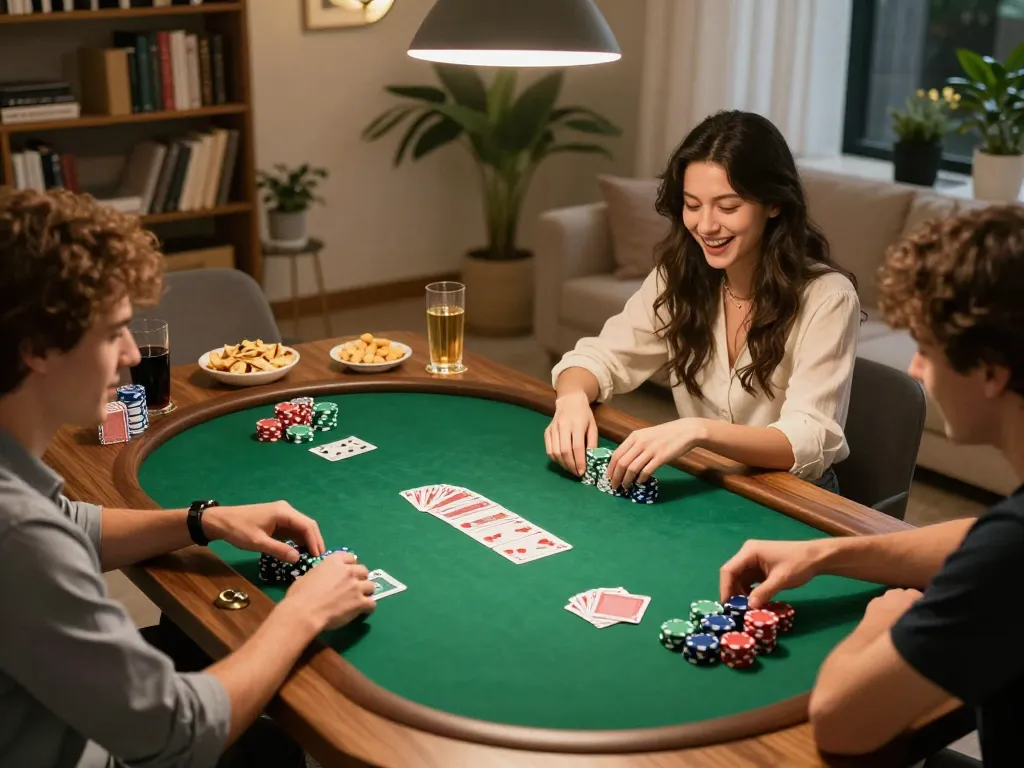 Play poker with friends while enjoying the sunwin gaming experience in a cozy home