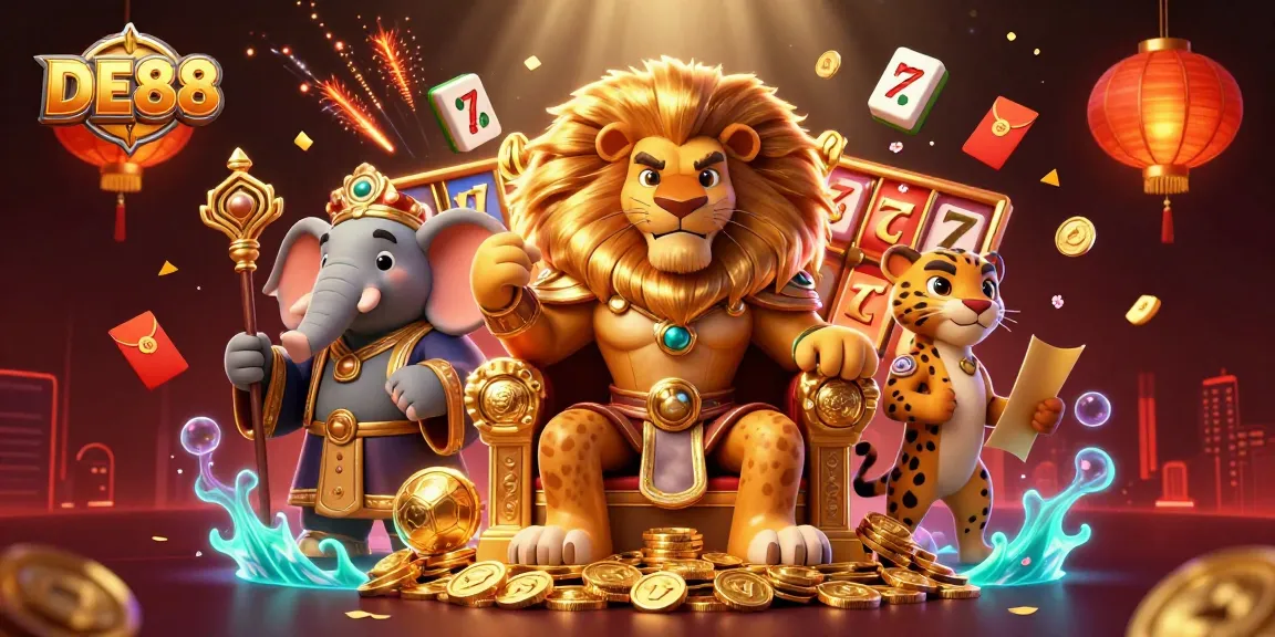 Engage with DE88 and witness the fusion of luck and strategy in this vibrant casino scene.