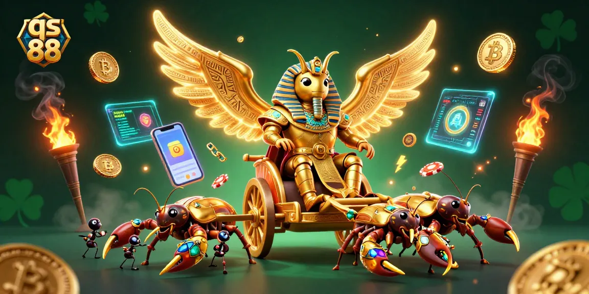 Experience thrilling action at qs 88 with golden elements and poker chips in a vibrant casino scene.