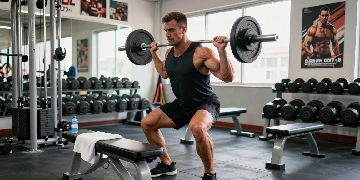 Steroid Boutique athlete training with weights in energetic gym