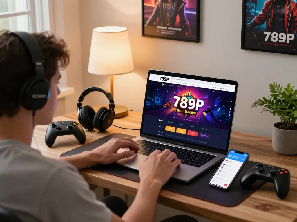 Experience seamless online gaming with 789P in a vibrant home setup