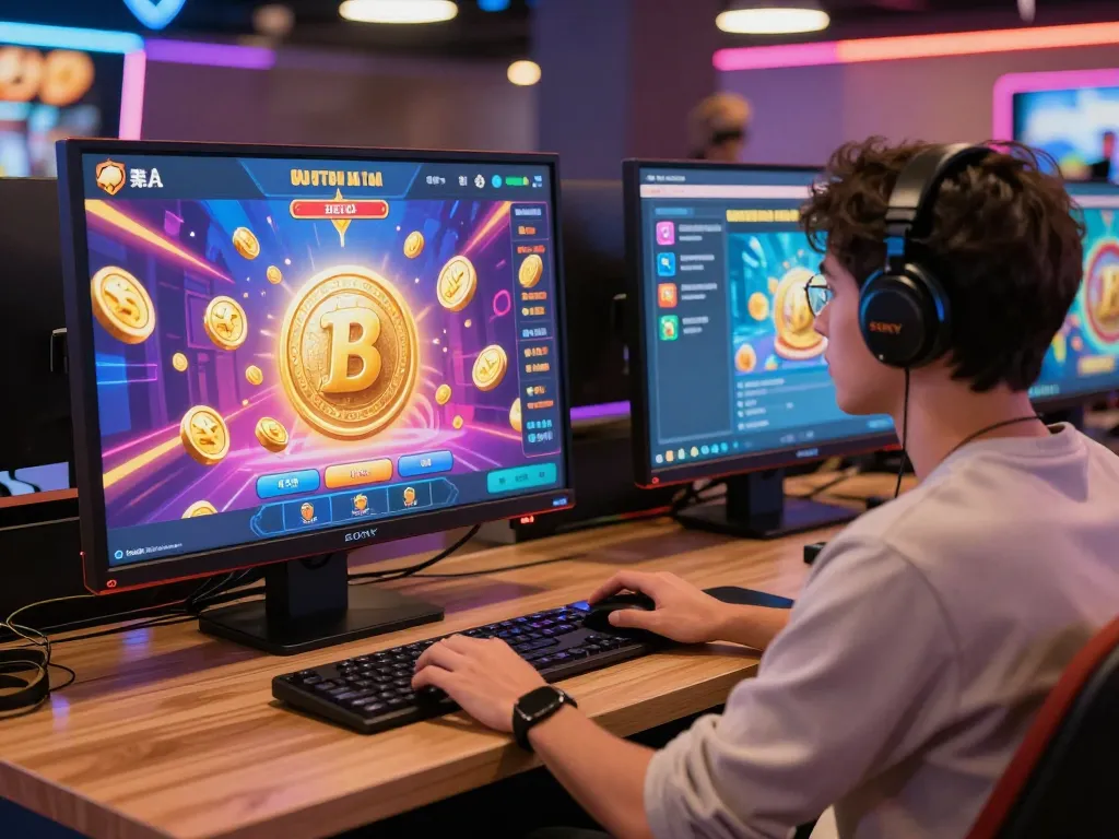Player enjoying game nổ hũ on a vibrant online gaming platform with colorful graphics and dynamic animations.
