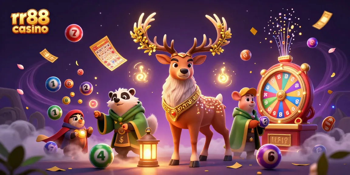 Experience thrilling gameplay at rr88 casino with vibrant lottery elements and enchanting characters.