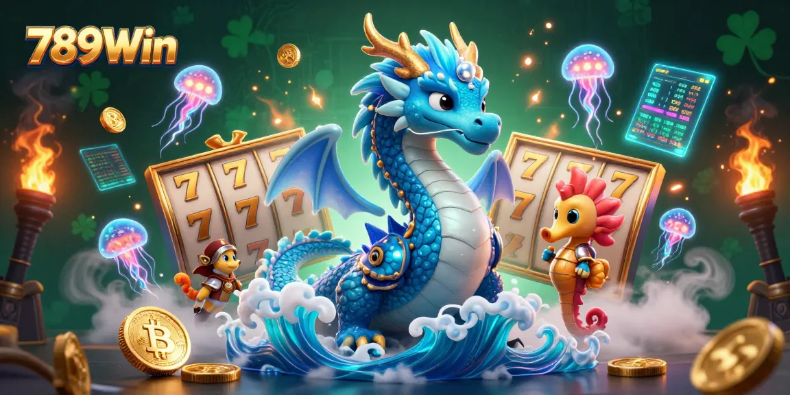 Experience thrilling slots action with 789Win's vibrant 3D illustration featuring enchanting casino elements.