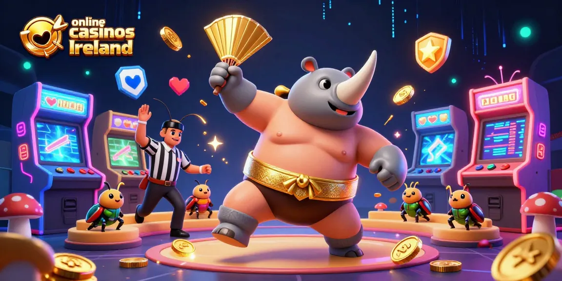 Engage with online casinos Ireland featuring a dynamic 3D beetle championship scene full of excitement and color.
