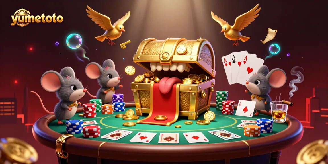 Experience yumetoto's rich gambling action with dynamic poker elements in a vibrant casino scene.