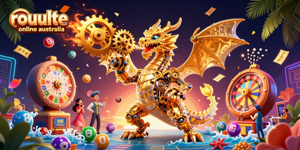 Experience thrilling roulette online Australia with vibrant elements and a magical dragon scene.